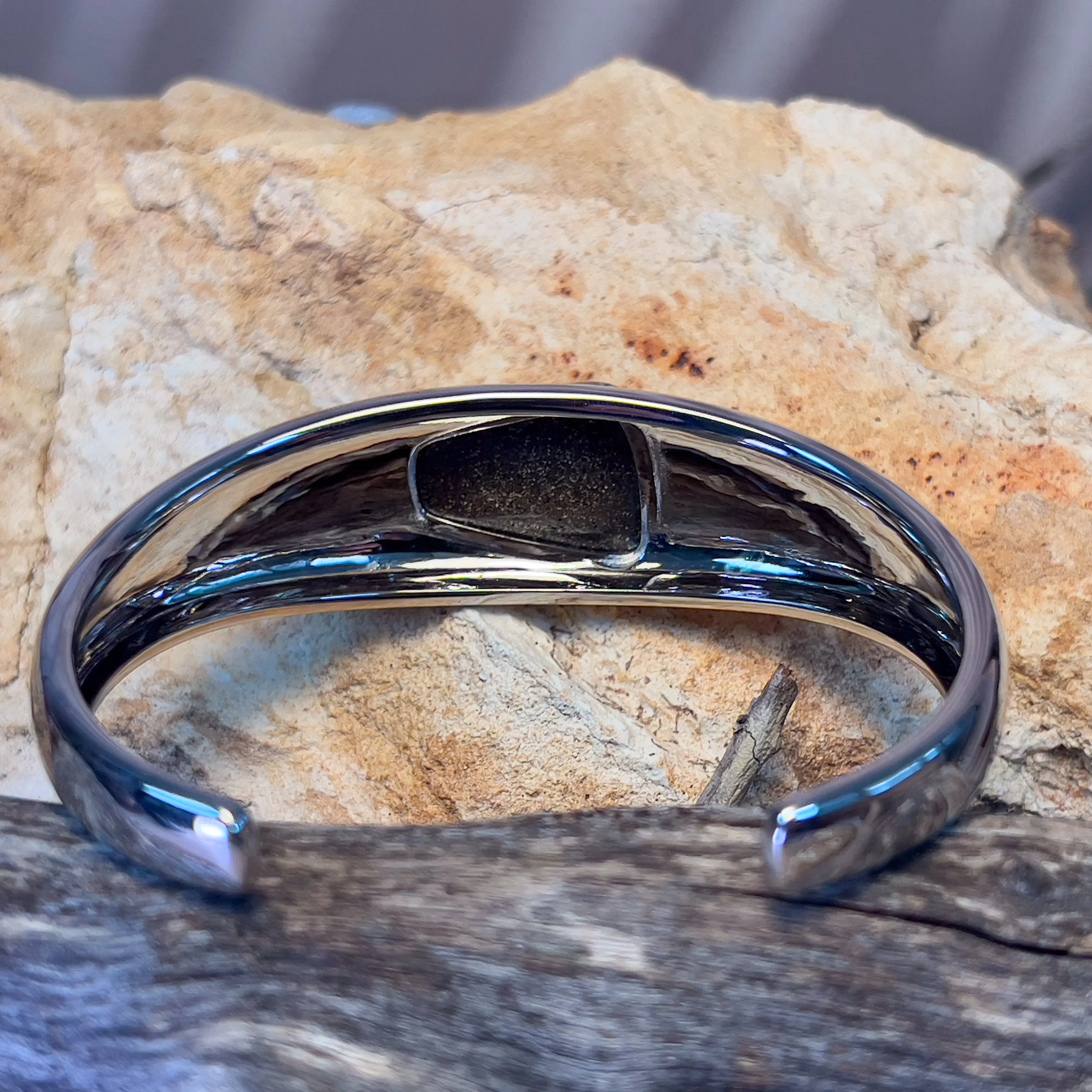 Sterling Silver Boulder Opal 15.74ct bangle