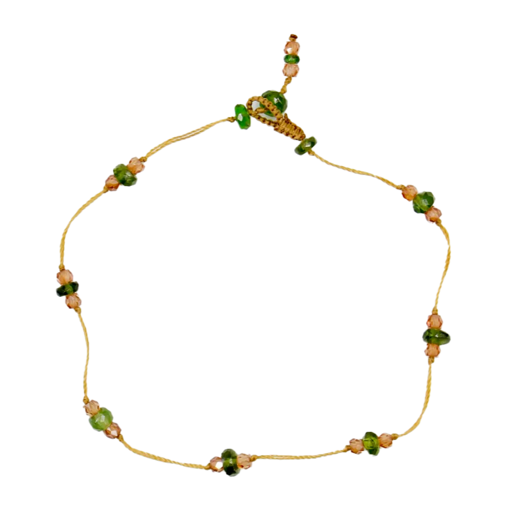 T. Bee Bracelet Tsavorite & Champagne Quartz
