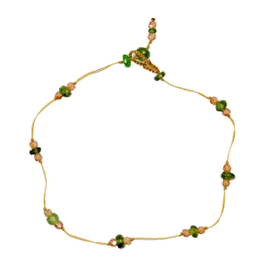 T. Bee Bracelet Tsavorite & Champagne Quartz