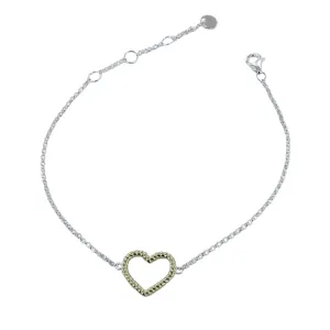 Twisted Heart Bracelet Gold